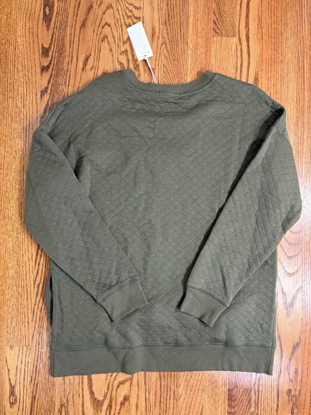 NWT Z Supply Quilted Modern V-Neck Weekender Pullover in Kelp sz Small - Picture 4 of 7
